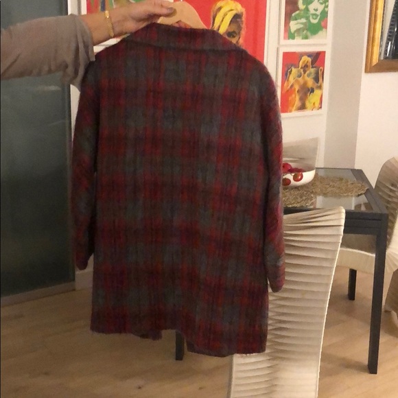 Red and grey Javier simorra pea coat - Picture 2 of 2